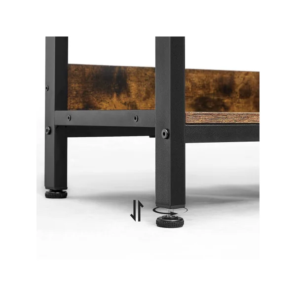 Buffet Ouvert Industriel 6 Compartiments Meuble de Rangement Ouvert Étagère Livres Horizontal
