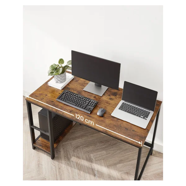 Bureau 120 cm Industriel Bureau Informatique Industriel Table d'ordinateur Structure Acier