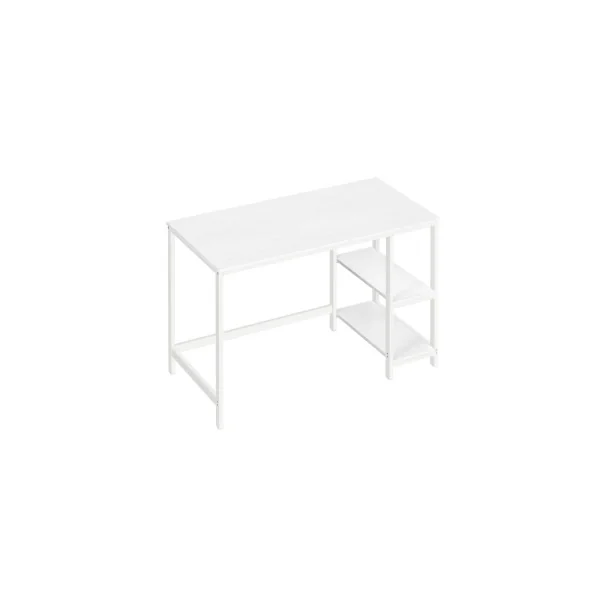 Bureau avec Rangement Moderne Blanc Bureau Informatique Industriel Table d'étude Chambre