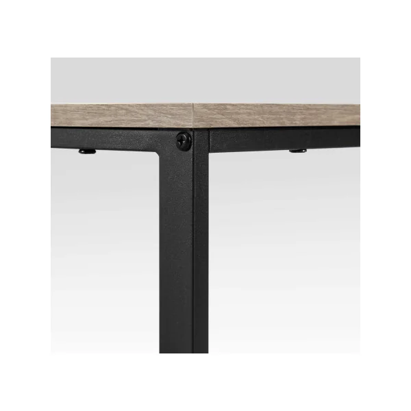 Bureau avec Rangement Table Informatique Table d’Étude avec Étagère à 2 Niveaux à Gauche ou à Droite Grège et Noir