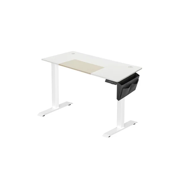 Bureau Blanc Électrique Réglable en Hauteur Bureau Assis Debout