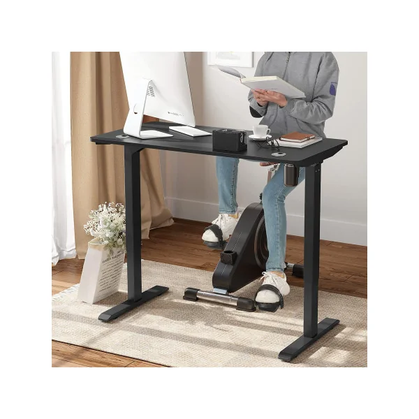 Bureau Electrique 120 cm Noir Assis Debout Réglable en Hauteur en Continu