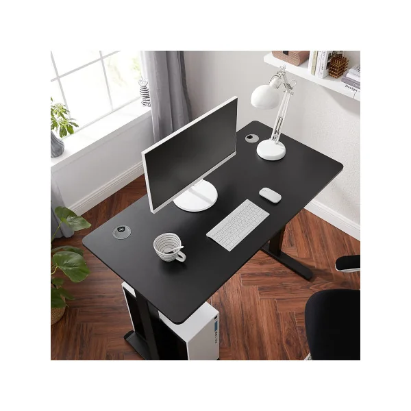 Bureau Electrique 120 cm Noir Assis Debout Réglable en Hauteur en Continu