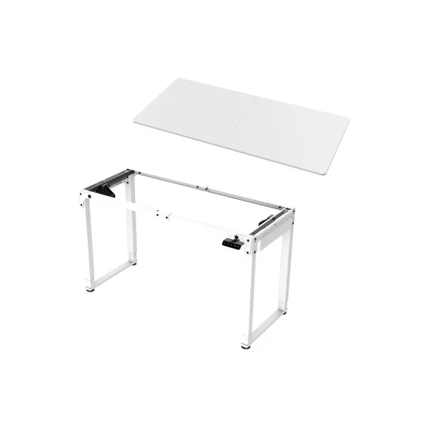 Bureau Electrique Assit Debout Réglable en Hauteur 160 x 75 cm Blanc