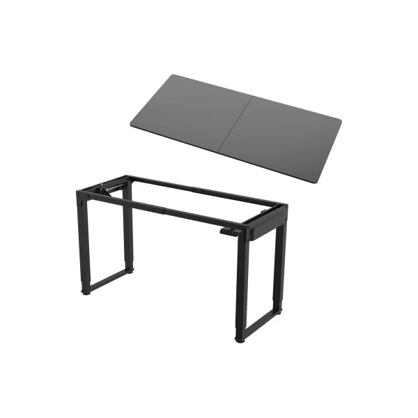 Bureau Electrique Assit Debout Réglable en Hauteur 160 x 75 cm Noir