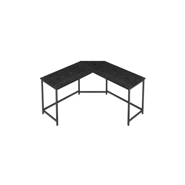 Bureau en Forme de L Industriel 149 x 149 x 76 cm Bureau Angle Noir Boisé