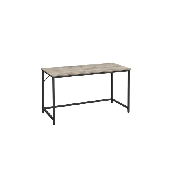 Bureau Industriel 140x60x75 cm Grège Poste de Travail Table de Travail