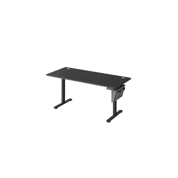 Bureau Électrique Noir 160x70 cm Assis-Debout Bureau Réglable en Hauteur avec Mémoire