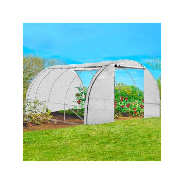 Bâche Serre de jardin Blanche 4x3x2m Serre maraichère 12m² 4 Saisons Serre potager