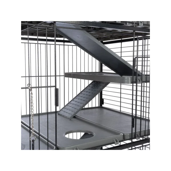 Cage XL Chinchilla Cage Furet Spacieuse Cage Rongeur Anthracite Cage Octodon