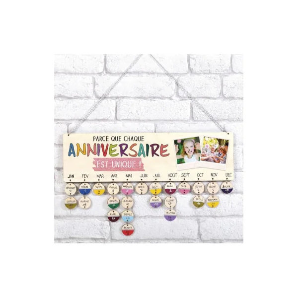 Calendrier des anniversaires en bois - Graine créative