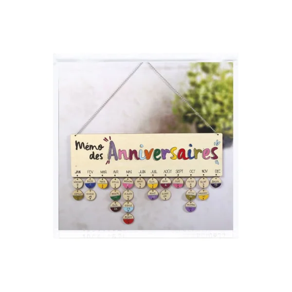 Calendrier des anniversaires en bois - Graine créative