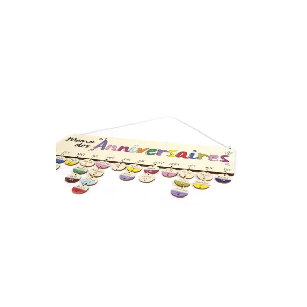 Calendrier des anniversaires en bois - Graine créative