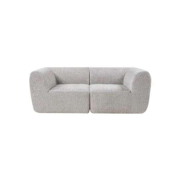 Canapé Confortable Modulable 2 Places Gris