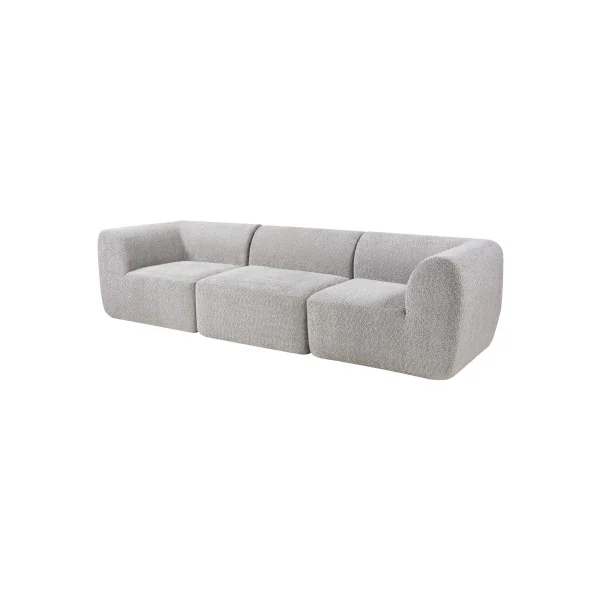 Canapé Confortable Modulable 3 Places Gris