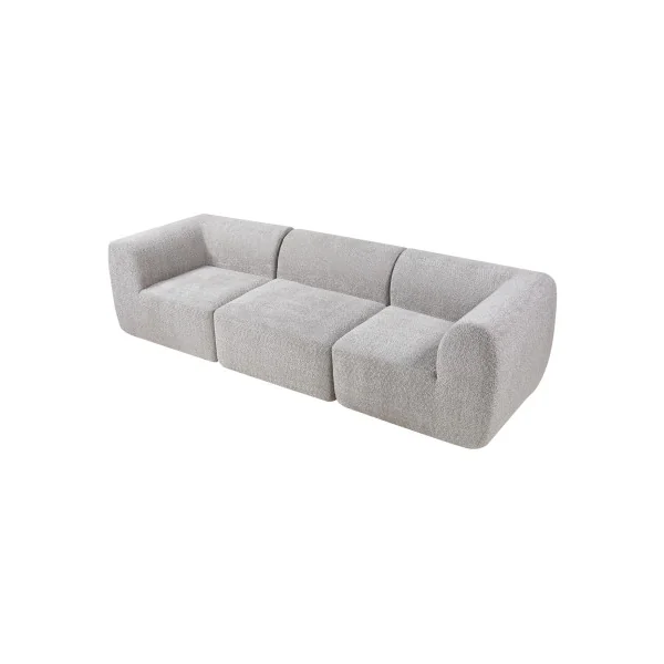 Canapé Confortable Modulable 3 Places Gris