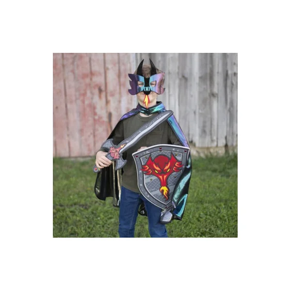 Cape et masque réversibles chevalier dragon 4-6 ans - Great Pretenders
