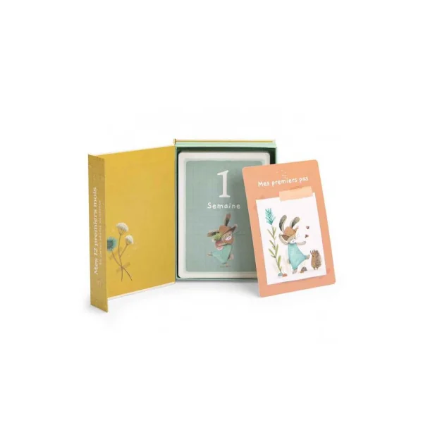 Cartes Mes 12 premiers mois Trois Petits Lapins - Moulin Roty