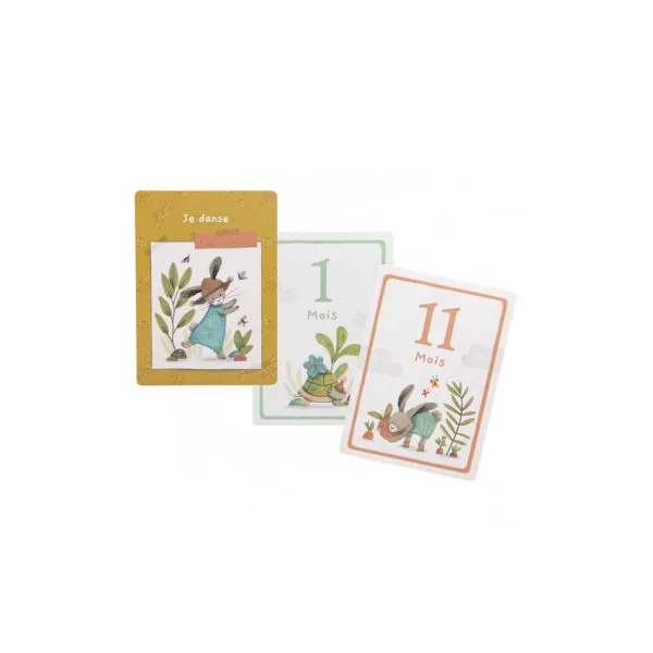 Cartes Mes 12 premiers mois Trois Petits Lapins - Moulin Roty