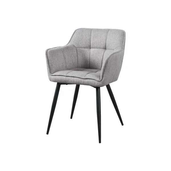 Chaise de Salle à Manger 57 x 53 x 81 cm Tissu Gris
