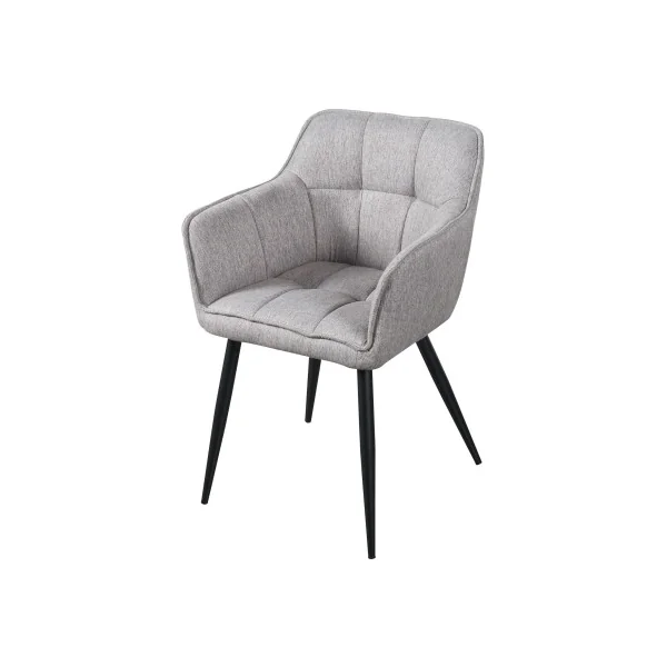 Chaise de Salle à Manger 57 x 53 x 81 cm Tissu Gris