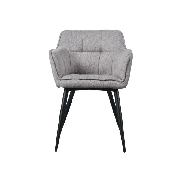 Chaise de Salle à Manger 57 x 53 x 81 cm Tissu Gris