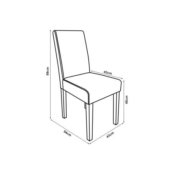 Chaises en bois massif avec housse similicuir