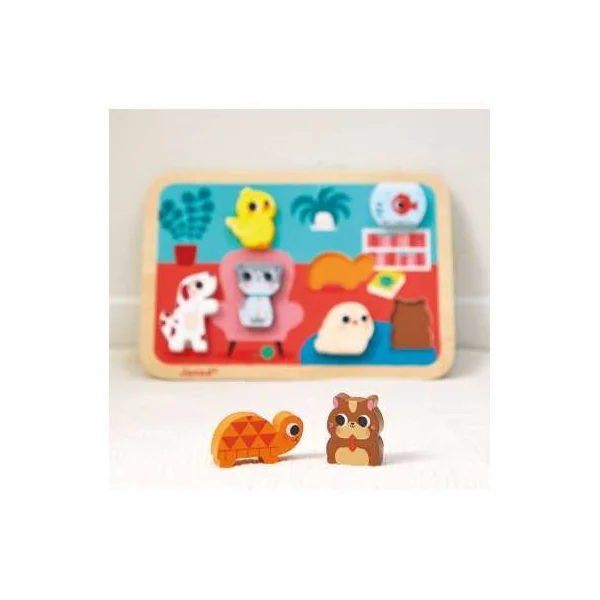 Chunky puzzle Les animaux familiers - Janod