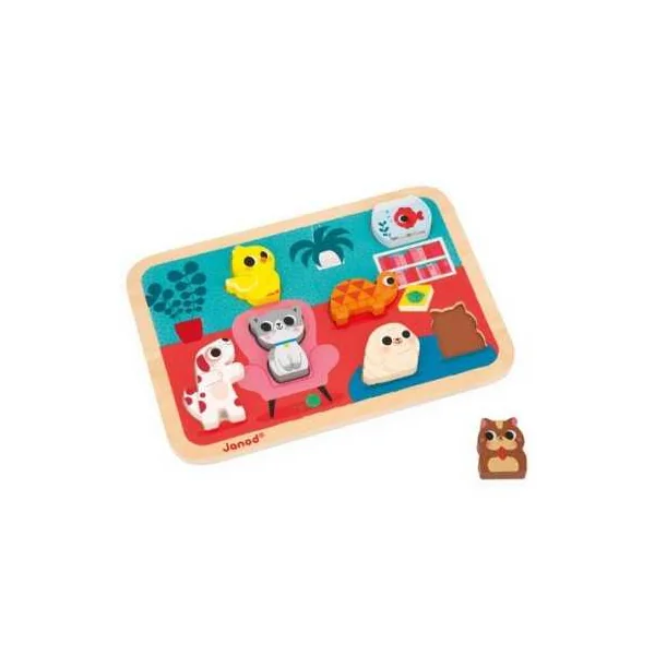 Chunky puzzle Les animaux familiers - Janod