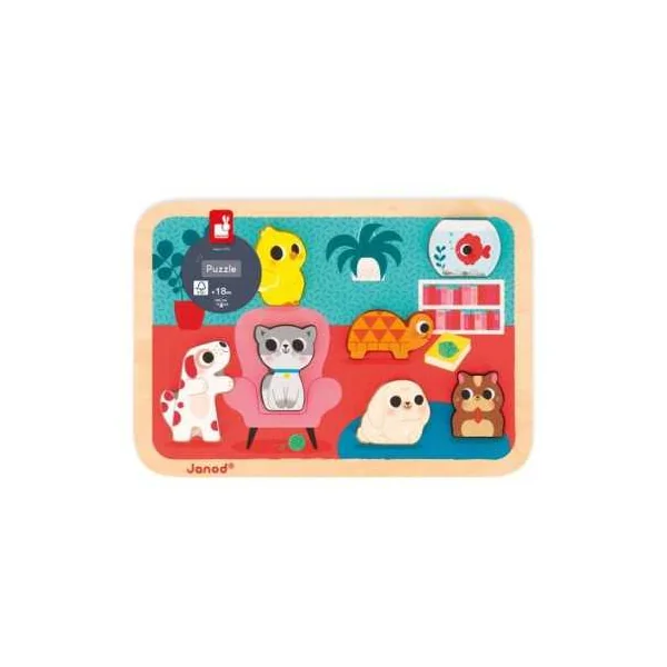 Chunky puzzle Les animaux familiers - Janod