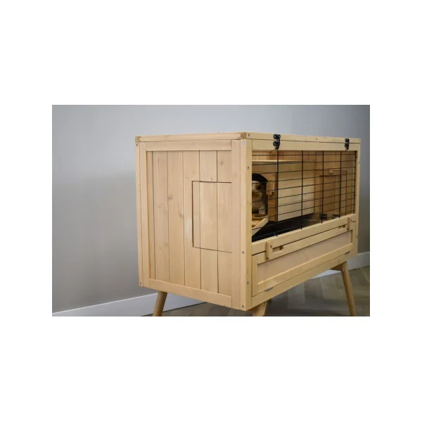 Clapier Rongeur Pin Massif Cage Cochon d'Inde Cage Lapin Style Scandi