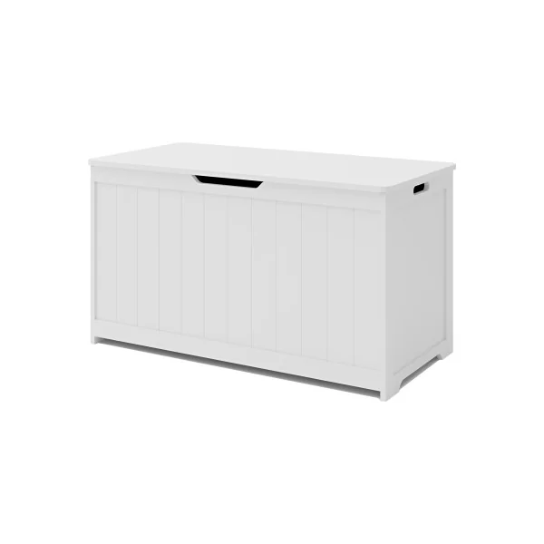Coffre de Rangement Blanc 80 x 40 x 45 cm Coffre Jouets Blanc