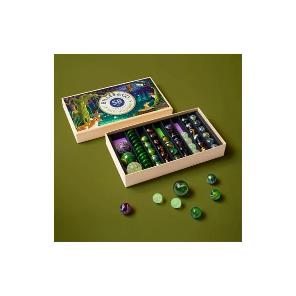 Coffret de 58 billes Foret Magique - Billes & Co