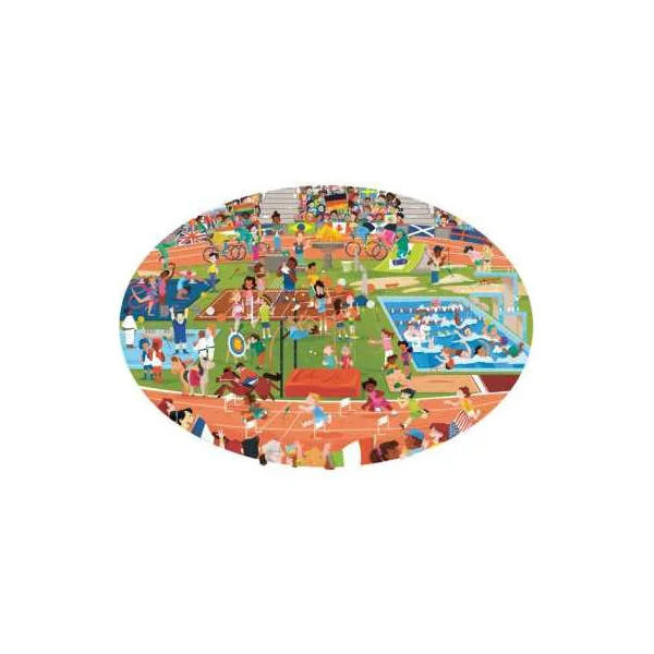 Coffret livre et puzzle Le monde des sports - Sassi