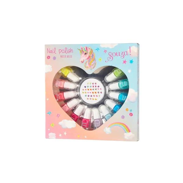 Coffret vernis à ongles et autocollants arc en ciel - Souza