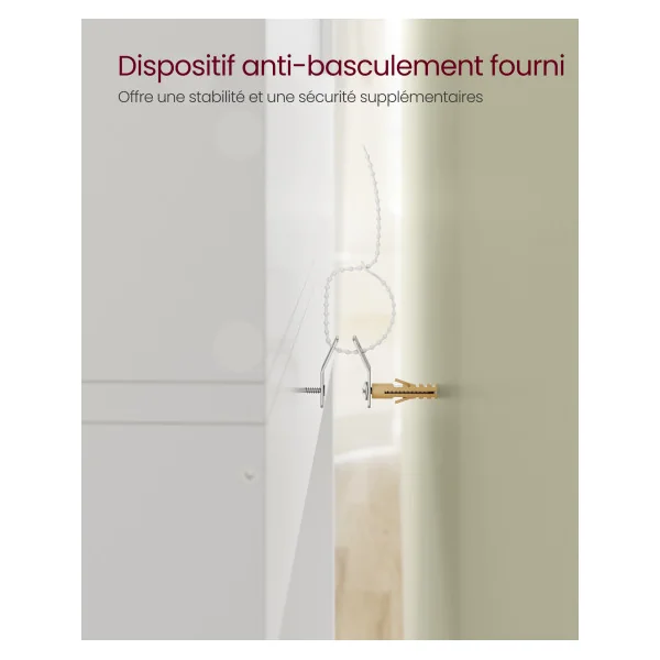 Coiffeuse Blanche avec Grand Tiroir Etagères et Placard Table de Maquillage Femme