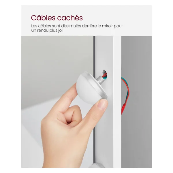 Coiffeuse Blanche Table de Maquillage avec 9 Ampoules LED, Luminosité Réglable 2 Tiroirs et 3 Compartiments de Rangement