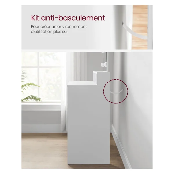 Coiffeuse Blanche Table de Maquillage avec 9 Ampoules LED, Luminosité Réglable 2 Tiroirs et 3 Compartiments de Rangement