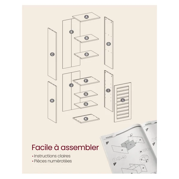 Colonne Salle de Bain avec 3 Compartiments Ouverts Blanc Meuble Rangement Salle de Bain