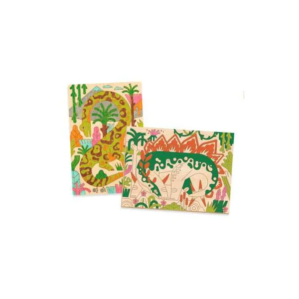 Coloriage sur bois Dino world - Djeco
