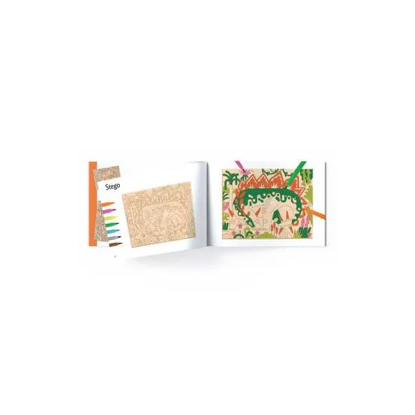 Coloriage sur bois Dino world - Djeco
