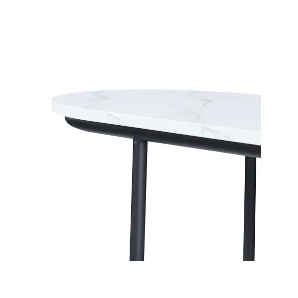 Console de Salon avec Plateau Imitation Marbre Console D'entrée Structure Métal