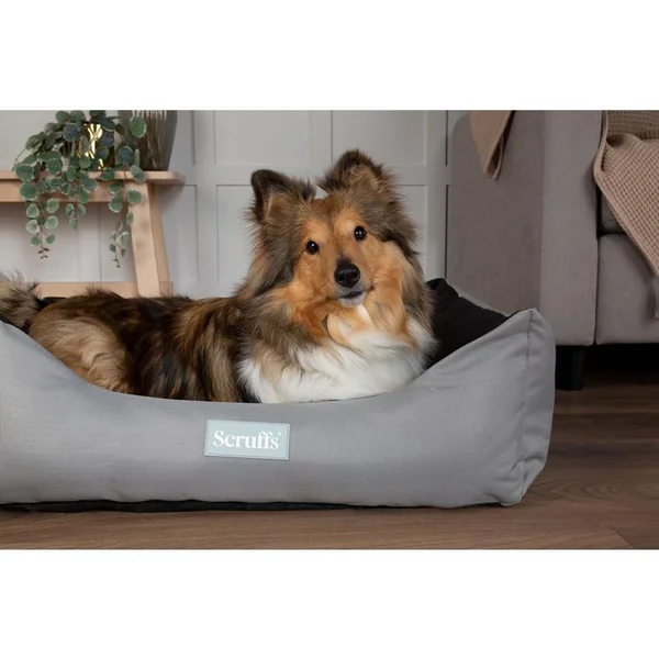 Couchage Chien - Scruffs Corbeille imperméable Expédition Taille XL Gris et noir - 90 x 70 cm
