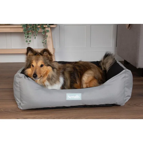 Couchage Chien - Scruffs Corbeille imperméable Expédition Taille XL Gris et noir - 90 x 70 cm