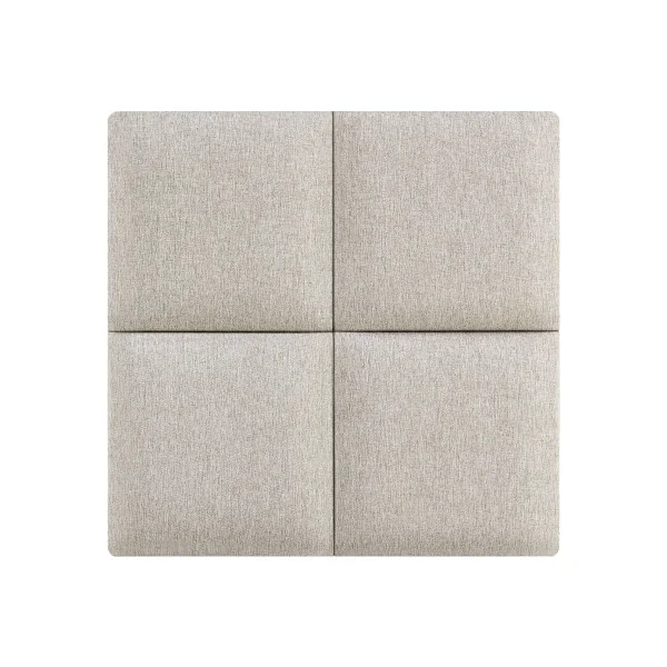 Coussins Muraux 30x30 cm Gris - Lot de 4