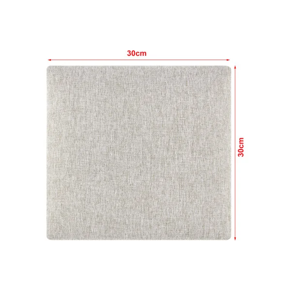Coussins Muraux 30x30 cm Gris - Lot de 4