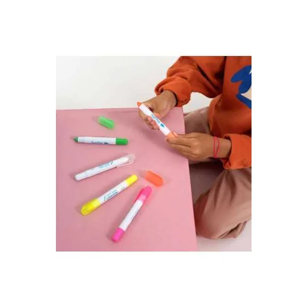 Crayons de cire lavables Néon - Super Petit