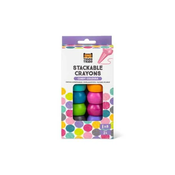 Crayons empilables couleurs acidulées - Tiger Tribe