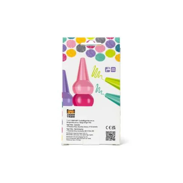 Crayons empilables couleurs acidulées - Tiger Tribe