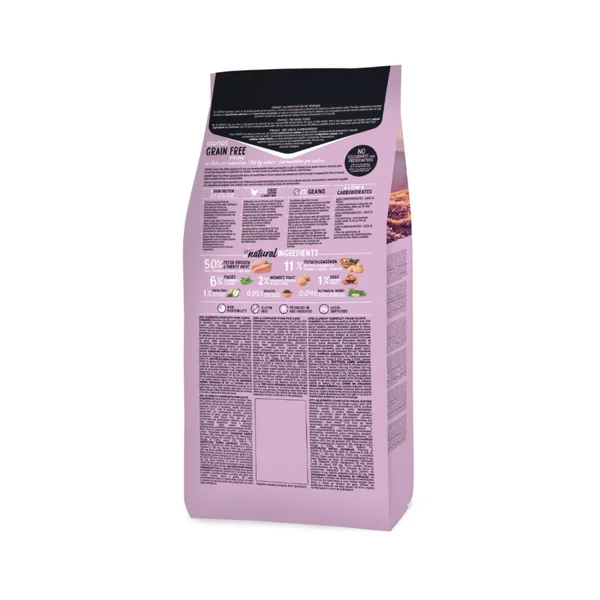Croquettes Chat - Ownat Grain Free Prime Adulte stérilisé sans céréales Dinde & Poulet - 3kg